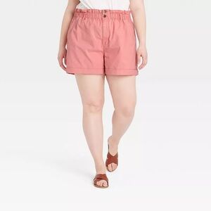 Universal Thread Women's Rose Pink Paper Bag High-Rise 3" Shorts XL